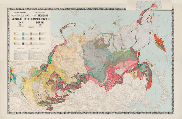 Геологическая карта Азиатской части СССР 1925 года