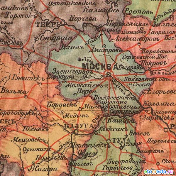Карта Европейской России 1918 года Ильина