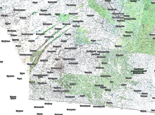 Территория охвата карты