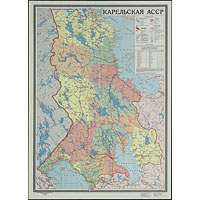 Административная карта Карельской АССР 1983 года