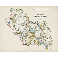 Карта Повенецкого уезда 1913 года