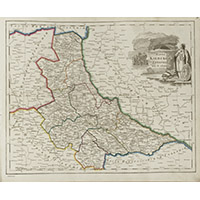 Карта Киевской губернии из атласа Вильбрехта