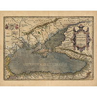 Карта Черного моря Абрахама Ортелиуса