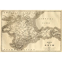 Обзорная шведская карта Крыма 1855 года