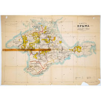Карта Крыма 1926 г. Крымского Стат. управления с районированием