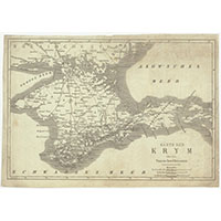 Немецкая обзорная карта Крыма 1854 г.
