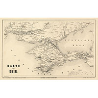 Немецкая карта Крыма 1854 г. Леопольда Соммера