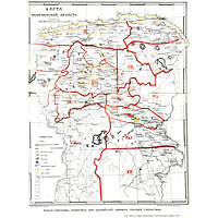 Карта Акмолинской области 1913 года