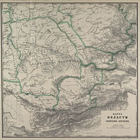 Карта Области Сибирских Киргизов 1868 г.