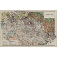 Карта степных областей Уральской, Тургайской, Акмолинской и Семипалатинской. Атлас азиатской России 1914.