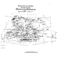 Схематическая карта Кокчетавского уезда 1912 года
