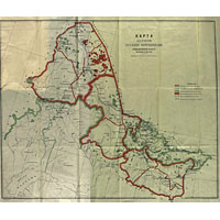 Карта заселения русскими переселенцами Семипалатинской области 1913 г.