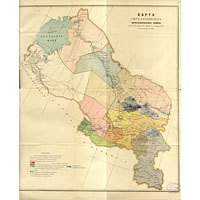 Карта Сыр-Дарьинского переселенческого района 1912 года