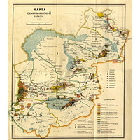 Карта Семиреченской области 1912 года