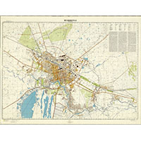 Топографическая карта Целинограда (Астаны) 1983 года