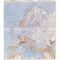 Американская карта Европейских дорог 1964 года