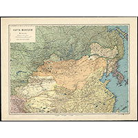 Карта Монголии 1913 года