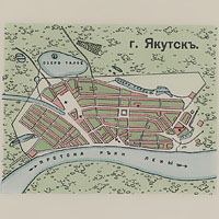 Схема Якутска 1914 года из атласа Азиатской России
