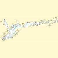 Карта глубин Камы от устья Вятки до Куйбышевского водохранилища