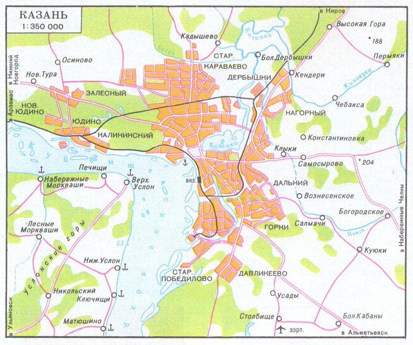 Щербаковка Казань Карта