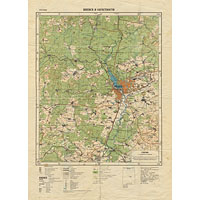 Топографическая карта окрестностей Ижевска 1989 года