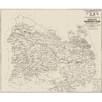 Схематическая карта Глазовского уезда 1925 года