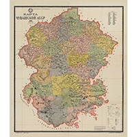 Карта Чувашской АССР 1936 года