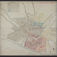 План погоревшего города Чебоксар 1773 г. с проектом планировки