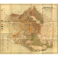 Схематичная карта почвенных типов Алтайского округа 1899 г.