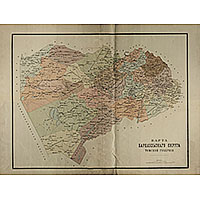 Карта Барнаульского округа Томской губернии 1890 года