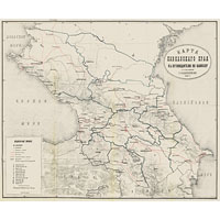 Карта Кавказского края к путеводителю составленному Вейденбаумом