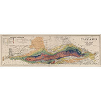 Геологическая карта Кавказа 1914 года Феликса Освальда