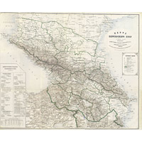 Карта Кавказского края от Императорского географического общества