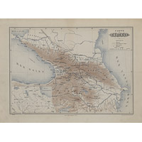 Карта Кавказа на французском 1885 года