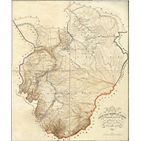 Карта южной части Енисейской губернии 1855 года