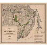 Карта Амурского края, Приморья и Сахалина 1876 г. Боголюбского