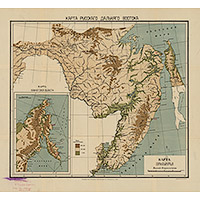 Карта высот Приамурья начала XX века