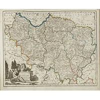 Карта Владимирской губернии из атласа Вильбрехта