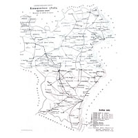 Схематическая карта Камышинского уезда 1912 г.