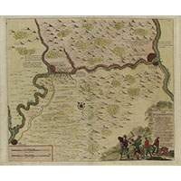 Петров канал. Карта водного пути от Волги к Дону 1703 года