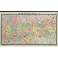 Административная карта Вологодской области 1986 г.