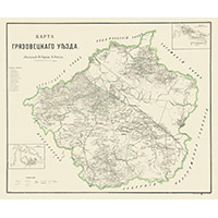 Карта Грязовецкого уезда 1905 года