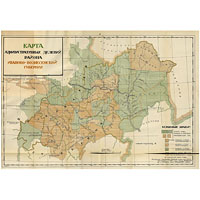 Карта административных делений района Иваново-Вознесенской губернии