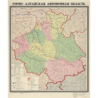 Административная карта Горно-Алтайской АО 1982 г.
