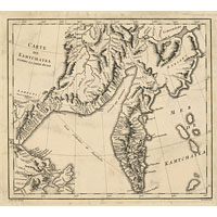 Карта Камчатки гравера Croisey