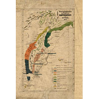 Этнографическая карта Камчатки 1853 г. Карла фон Дитмара
