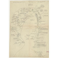 Карта Тихоокеанского побережья Дальнего Востока Афанасия Шестакова 1726 года