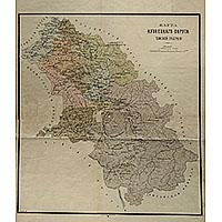 Карта Кузнецкого округа Томской губернии 1890 года