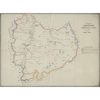 Карта Курганского округа 1865 года