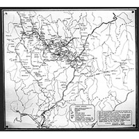 Карта лагерей в Магаданской области с 1930 по 1953 годы